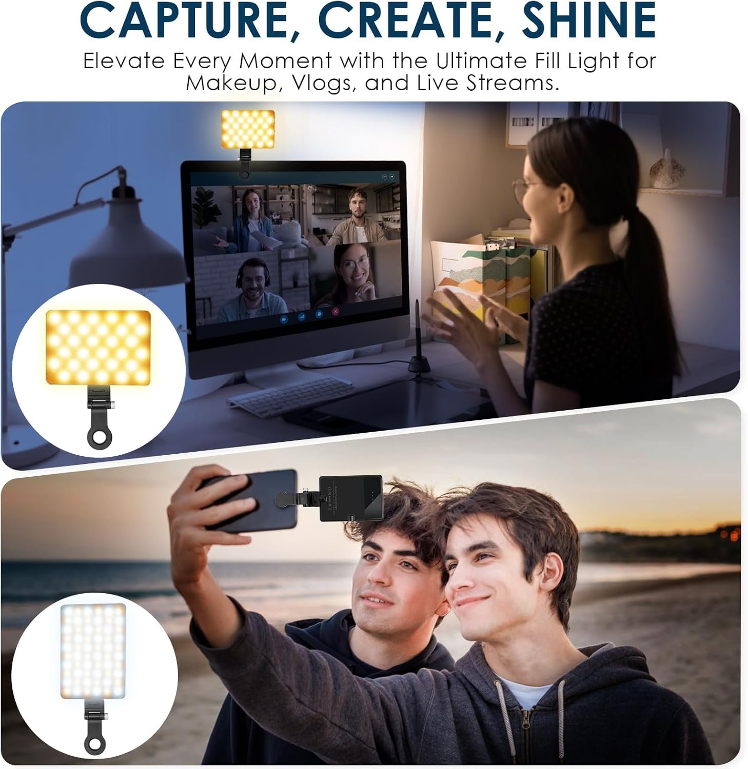 Selfie light for phone